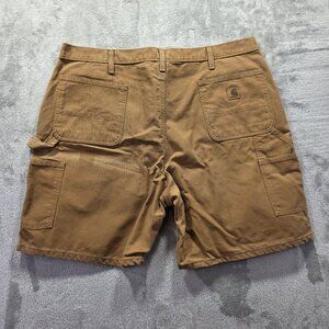 Vintage Carhartt Washed Duck Canvas Utility Work Shorts Mens Size 42 Brown B25
